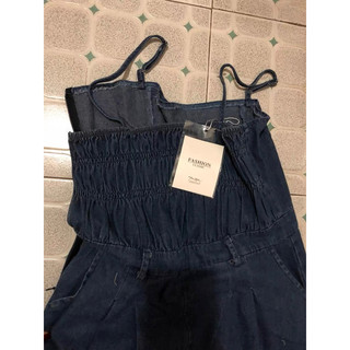 Jumsuit dài 2 dây ống rộng hack dáng