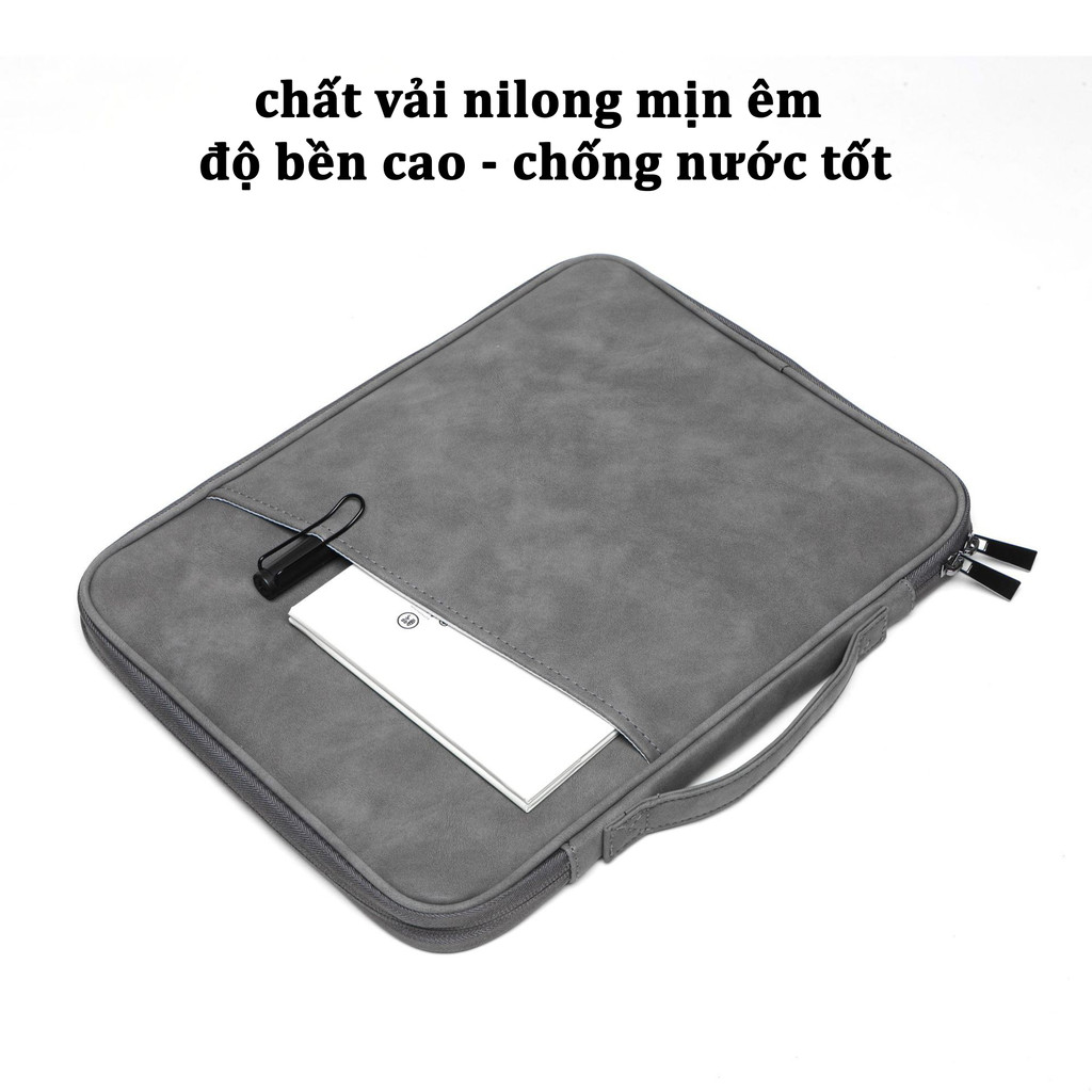 Túi đựng macbook máy tính bảng ipad chống nước, 2 ngăn đựng 11 - 13.3inch có qoai xách