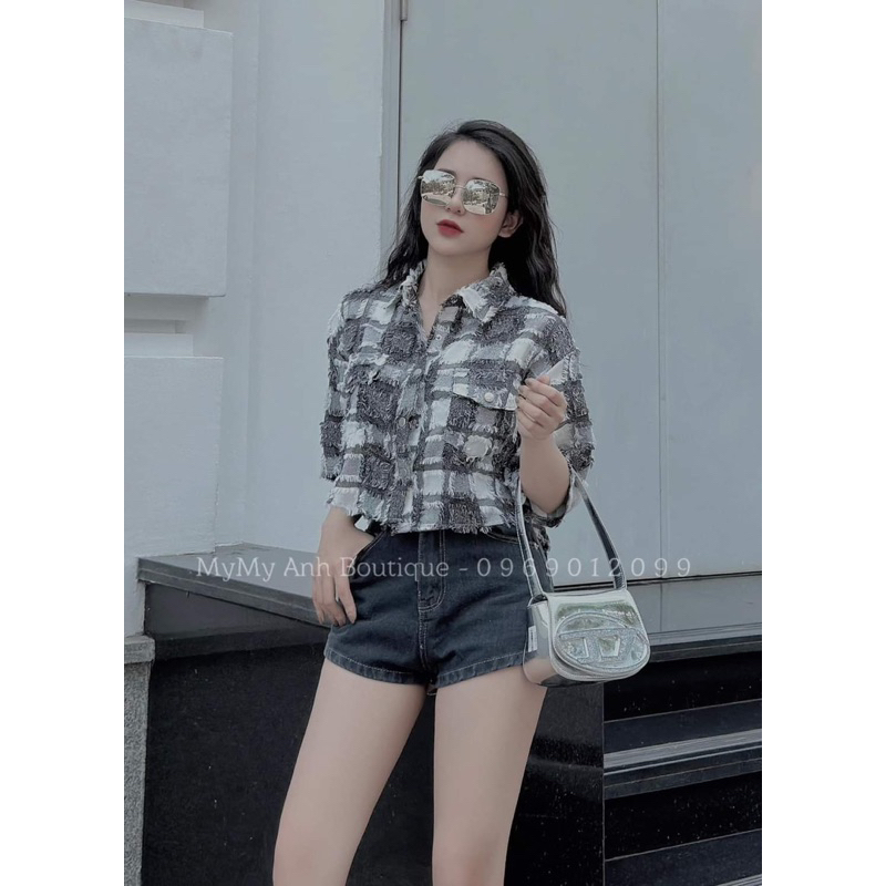 Áo Bò Mài xước Dáng Croptop Mã S151