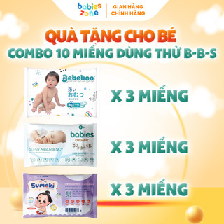 Bộ 10 miếng dùng thử Sumoki, Bebeboo và Babies Organic cùng size cho bé khi mua Tã Kitin Natural