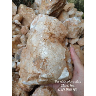 Đá thach anh trắng thô tự nhiên kích thước 4*6 cm - đá phong thủy