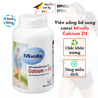 Viên uống bổ sung Canxi, Vitamin D3 Mivolis, giúp chắc khỏe, hỗ trợ thần kinh, duy trì hoạt động của hệ xương khớp