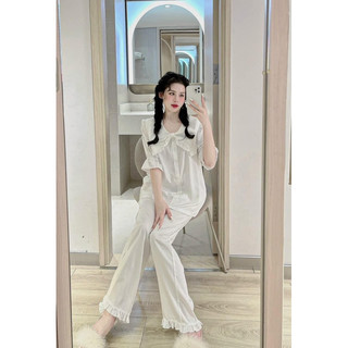Đồ bộ nữ, đồ bộ tiểu thư, đồ ngủ lụa latin, chất liệu lụa mềm mịn