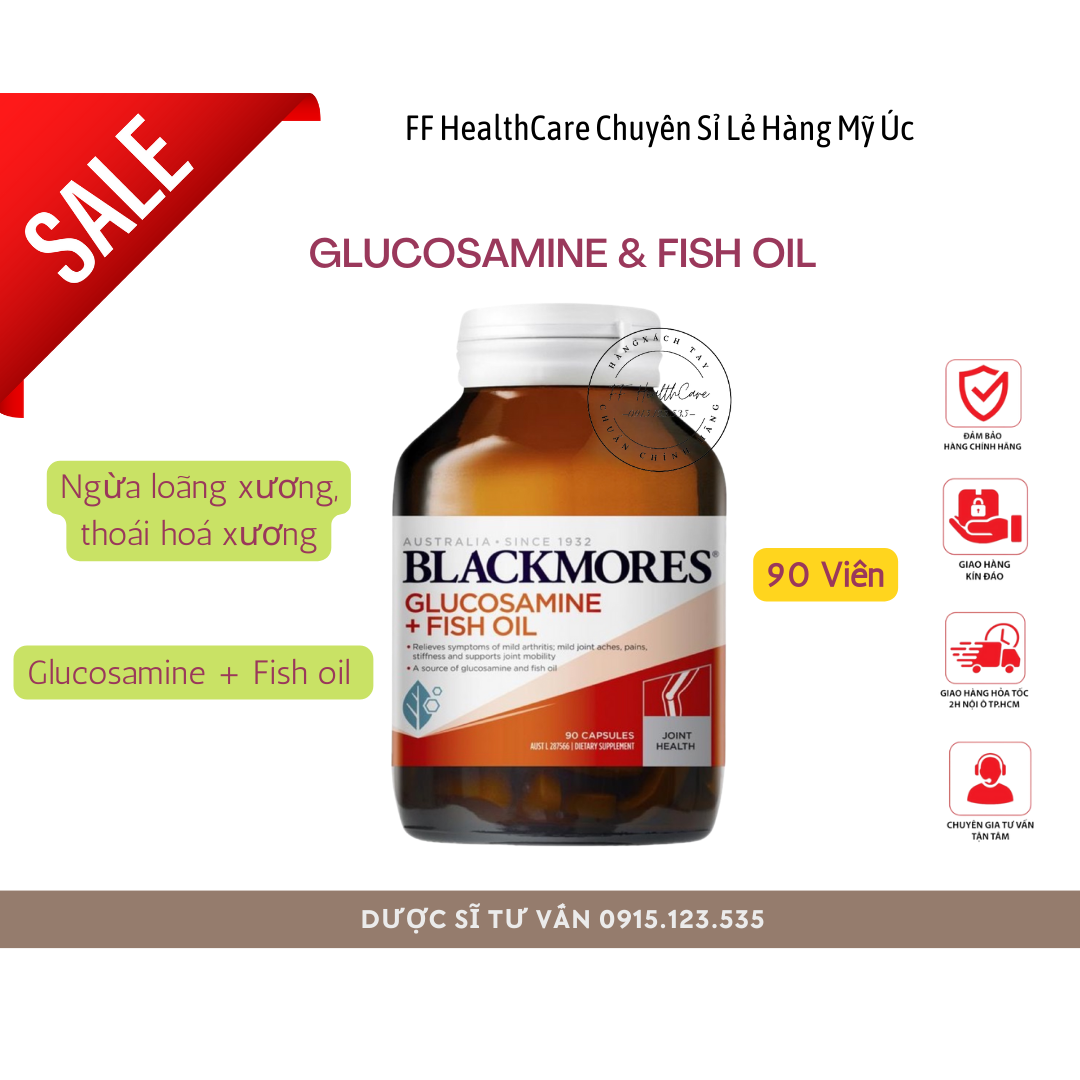 Viên Uống Glucosamine Fish Oil Blackmores 90 Viên Úc DATE 2024