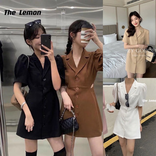 Đầm Vest Hở Eo Phối Nút