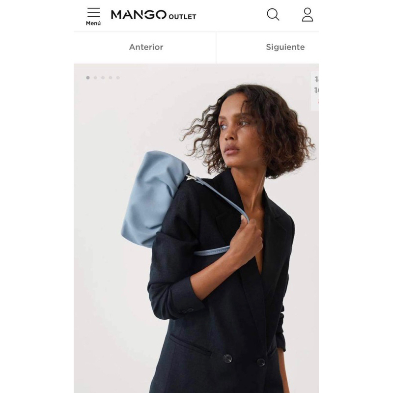 Thanh lý túi MN.G trendy đeo vai màu xanh