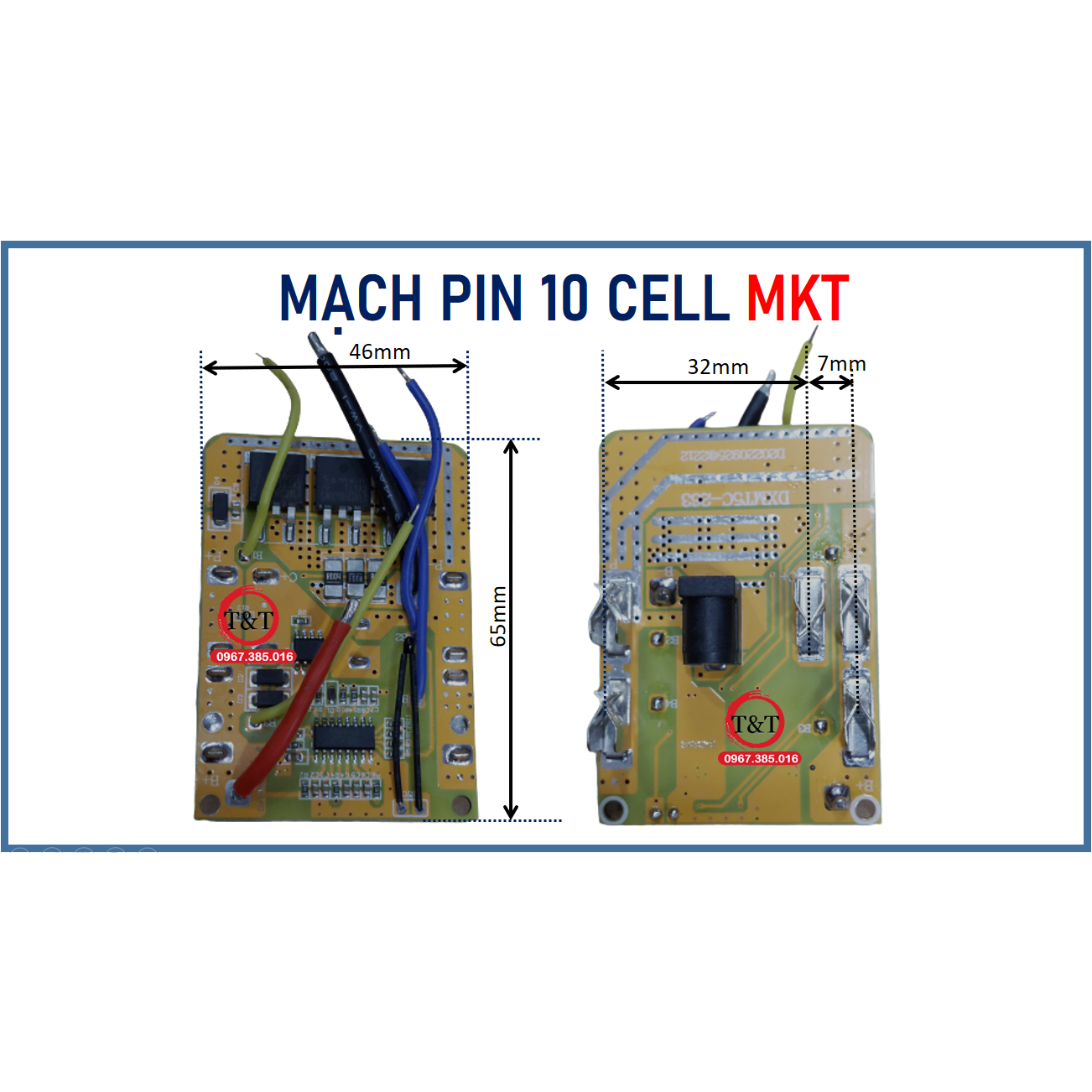 MẠCH PIN 10 CELL 3 FET CHÂN MAKITA VÀNG