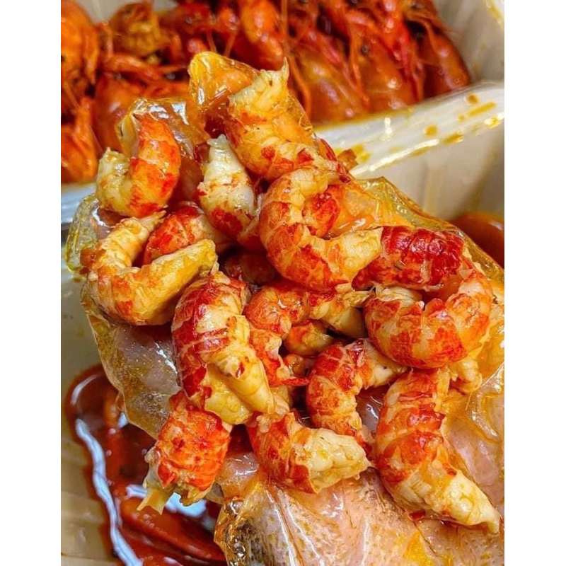 Tôm hum đất tê cay và bơ tỏi kèm video thật