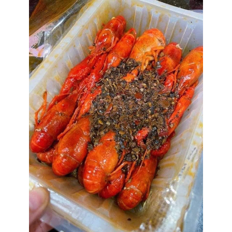 Tôm hum đất tê cay và bơ tỏi kèm video thật