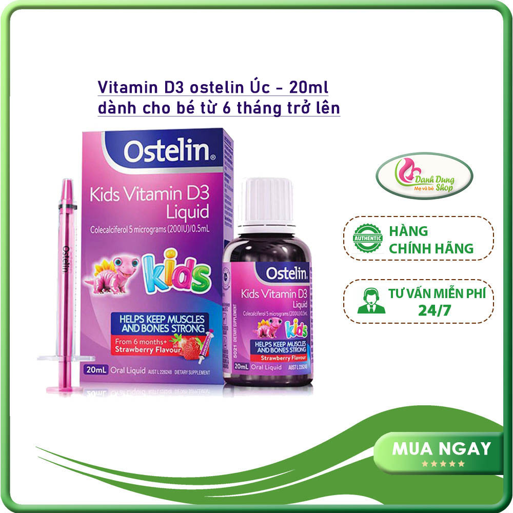 Vitamin D3 Ostelin Liquid 20ml (date xa)