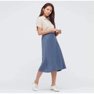 🌹🌿❤ Chân váy lụa Uniqlo satin flare