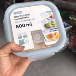 Hộp thủy tinh vuông 800ml INOCHI đựng thực phẩm
