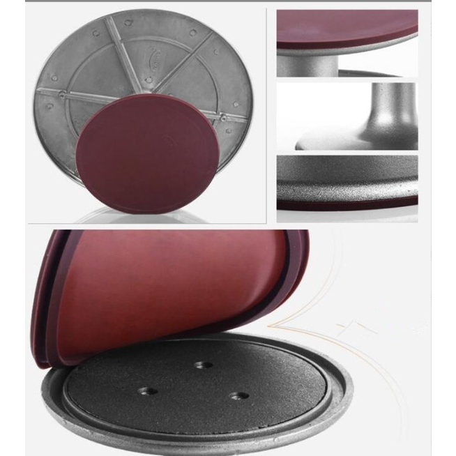 BÀN XOAY INOX 30CM DÙNG LÀM BÁNH KEM, NẶN TƯỢNG TẠO HÌNH