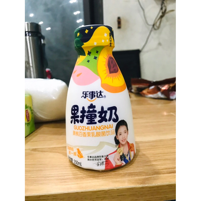 Nước sữa chua trái cây, nước lợi khuẩn vị đào, dâu tây, dừa tươi, lactic giúp tiêu hoá tốt hơn chai 350ml