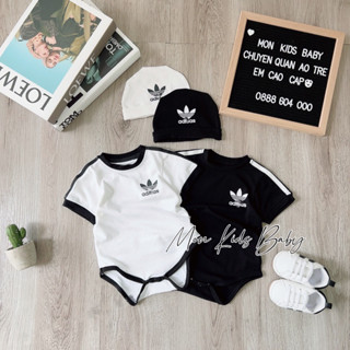 Body A.didas kèm mũ cho bé trai và bé gái 3-12kg đồ liền thân cho bé bodysuit cho bé