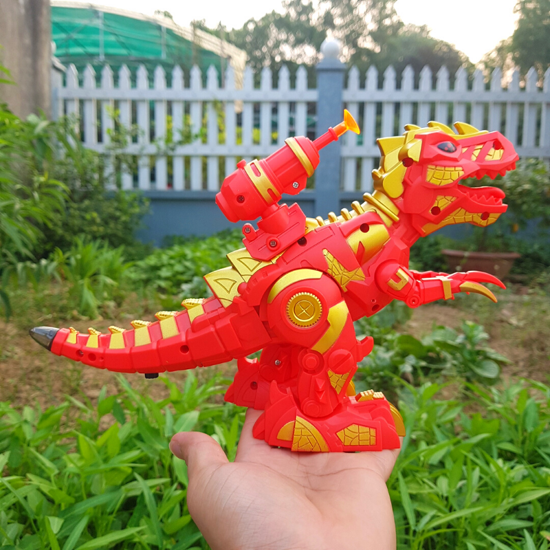 Đồ chơi Khủng Long Bạo Chúa bắn tên, Dinosaurs phun sương đẻ trứng có nhạc, có đèn (tặng kèm pin) - Đồ chơi MiniKids