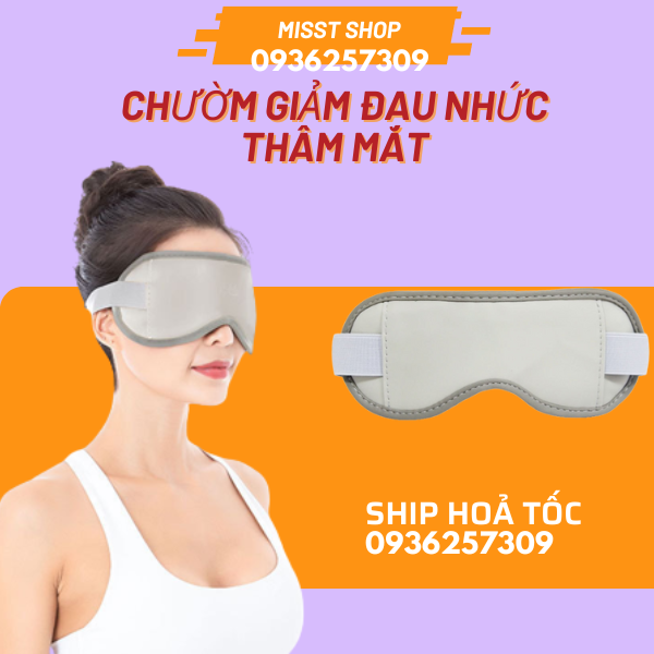 Đai Chườm Ấm Mắt Làm Nóng Bằng Điện Cao Cấp Fuyuan Giúp Thư Giãn, Giảm Mỏi Mắt, Quầng Thâm, Nhăn Mắt