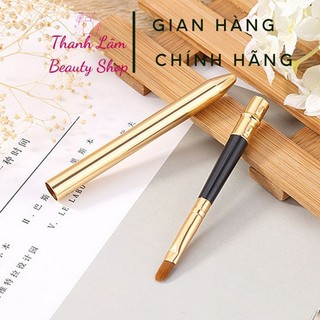 Cọ đánh son giúp môi đều màu không vón cục có nắp đậy 2 đầu
