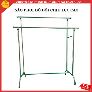Sào phơi đồ / giá phơi đồ inox đôi không khoen treo/phơi quần áo cao cấp giá rẻ