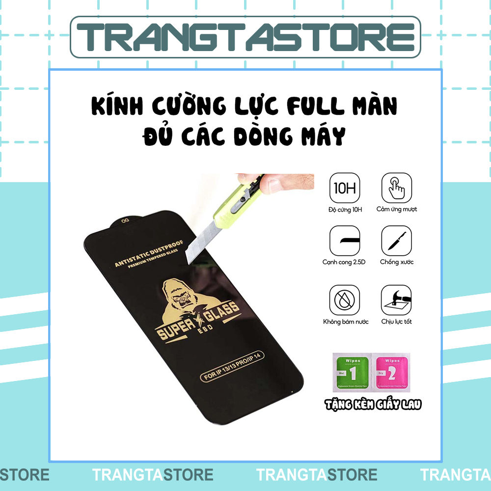 Cường lực KINGKONG Full màn Realme 9 pro Narzo 50i prime C35 Narzo 30A C30S C33 Q Q3S Q2 Pro C30S Q2i V3 V5 8 pro…..