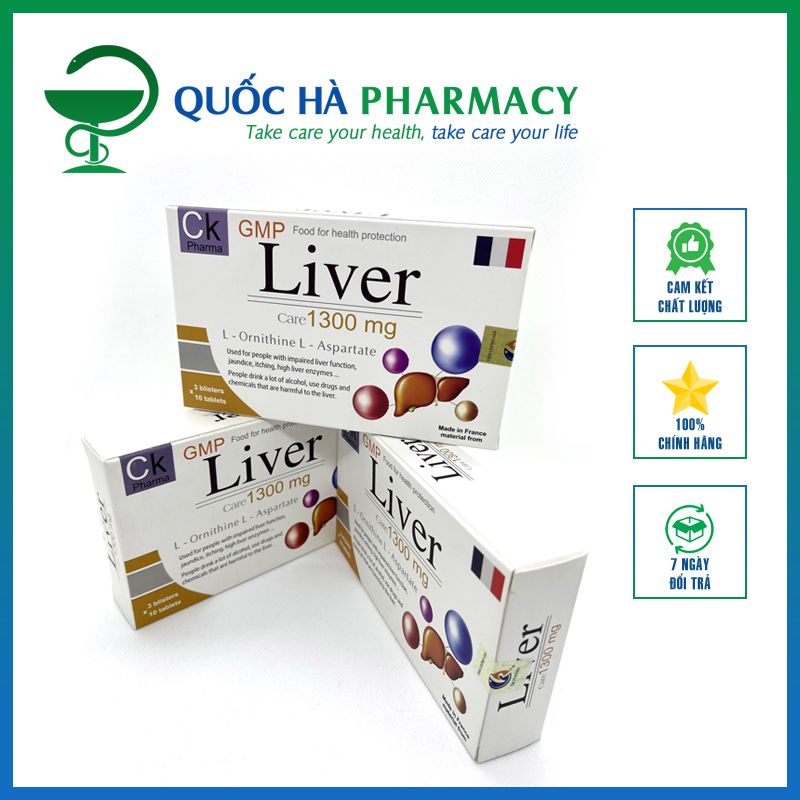 Viên uống giải độc gan CK Liver Care 1300mg, Hộp 30 viên- Quốc Hà Pharmacy