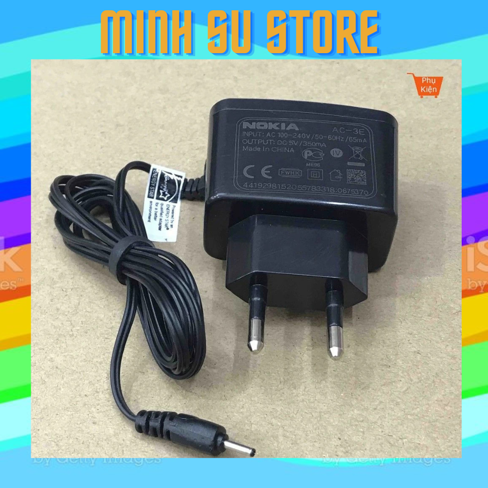 Sạc Nokia Chân Kim, Củ Sạc Chân Kim Dùng Cho 1110i - 1202 - 1280 – 1200 Bền Bỉ, Loại Đẹp