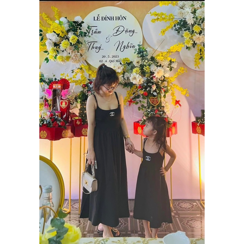 Váy đôi Mẹ Và bé hàng chuẩn thiết kế form chuẩn siêu xinh cho Mẹ và Bé