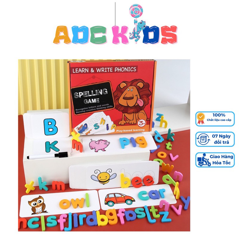 Spelling game 2-trò chơi đánh vần ,thẻ học thông minh cho bé2-4 tuổi,trò chơi ghép chữ tiếng anh cho bé