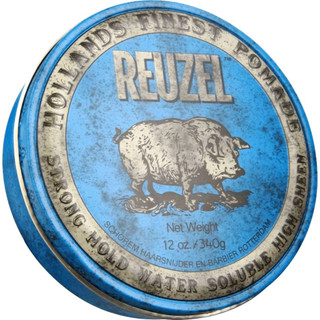 Sáp giữ nếp cứng độ bóng cao Reuzel Blue Strong Hold Water Soluble 340gr