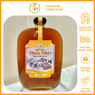 Mật ong hoa cà phê gia lai nguyên chất - thiện nhân - chai thủy tinh 500ml