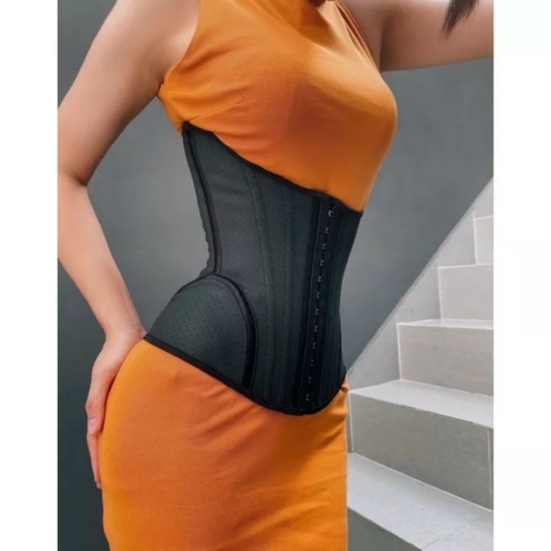 (tặng liner)Gen nịt bụng giảm eo - latex gile thông hơi