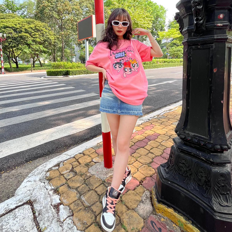 Áo thun unisex nam nữ 3 CÔ GÁI SIÊU NHÂN cotton form rộng oversize nhiều màu 100% cotton 2c định lượng 250GSM