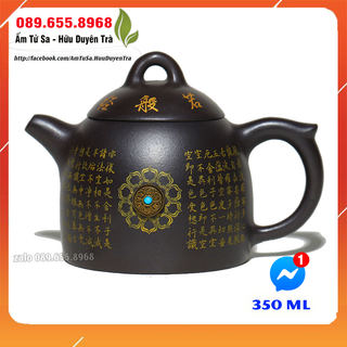 Ấm Trà Tử Sa phật giáo Tâm Kinh Vô Lượng (cao cấp nghi hưng ) - ấm tử sa nghi hưng- pha trà, trà đạo