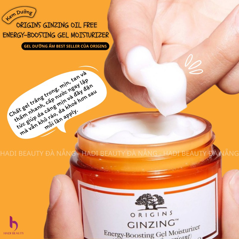 Kem Dưỡng Origins Ginzing Oil Free Energy Boosting Gel Moisturizer 50ml