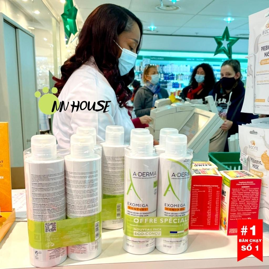 Sữa tắm cho bé Aderma Exomega Control dưỡng ẩm glycerin, cấp nước baby da khô, da cơ địa, ngứa, eczema cream skincare