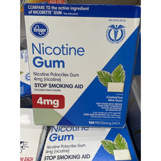 Kẹo cao su Kroger Nicotine Gum 4mg 160 vien