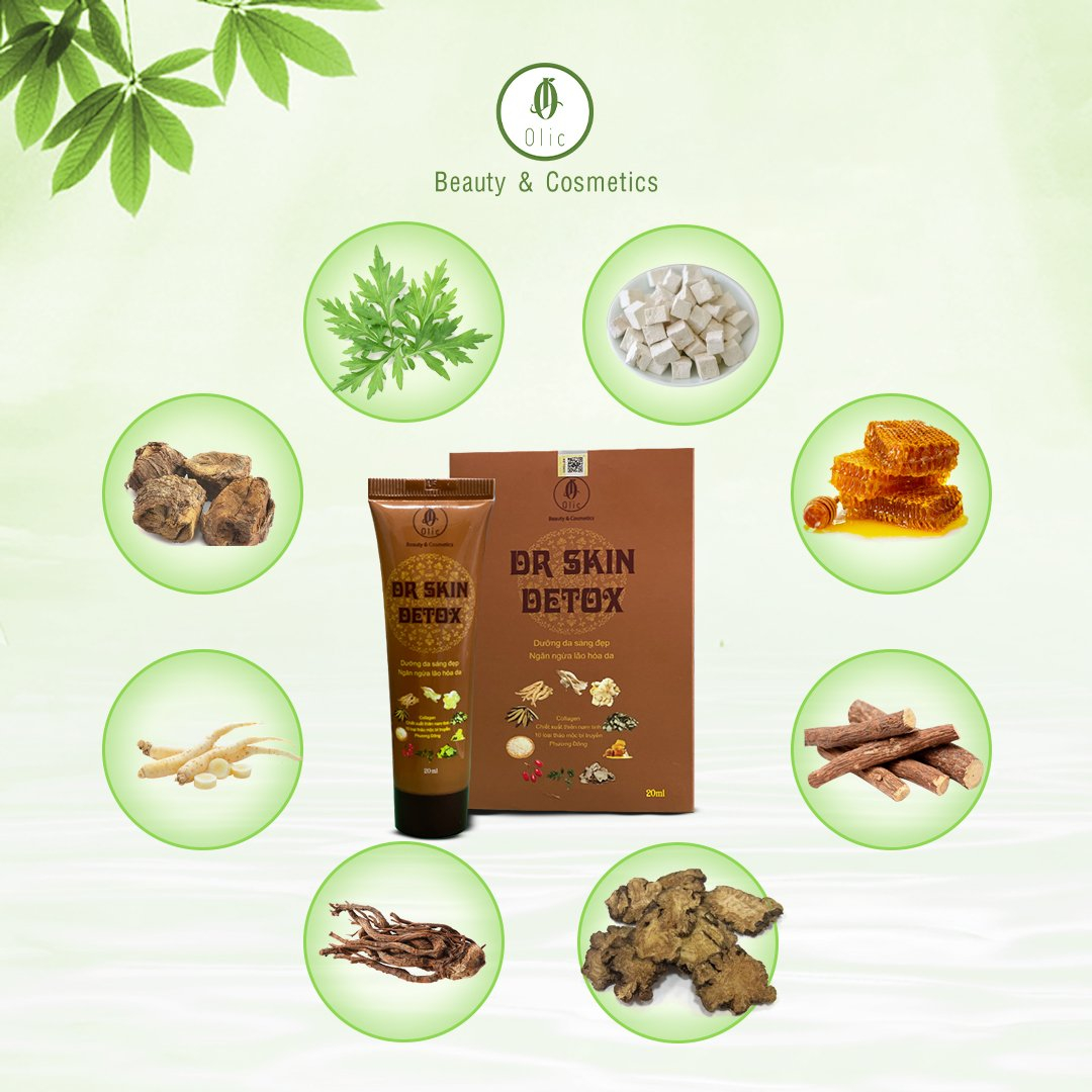 Mặt nạ thải độc, hút nám, sáng da Dr Skin Detox Olic mẫu mới 20ml
