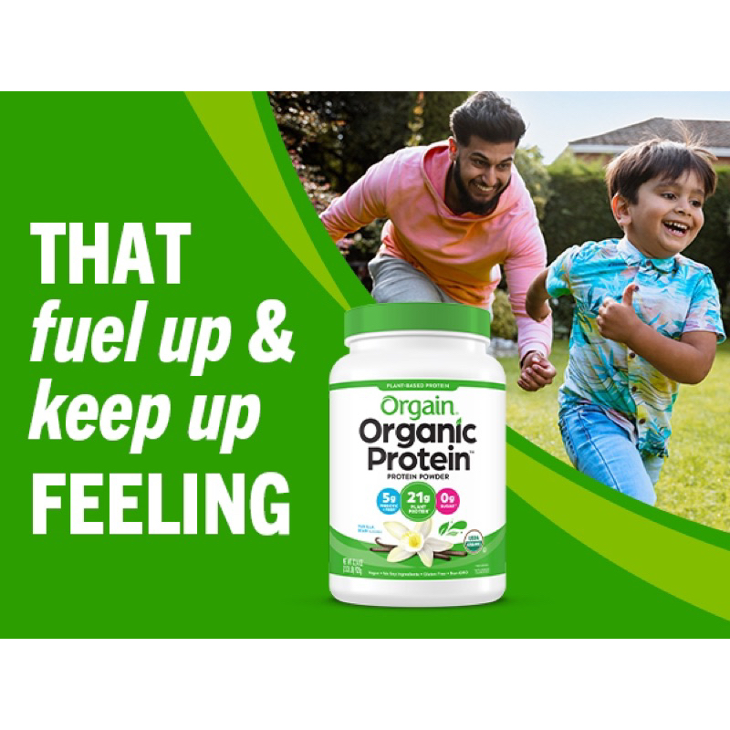 Bột đạm thực vật hữu cơ Orgain Organic Protein powder vị vanilla 920g order US by air