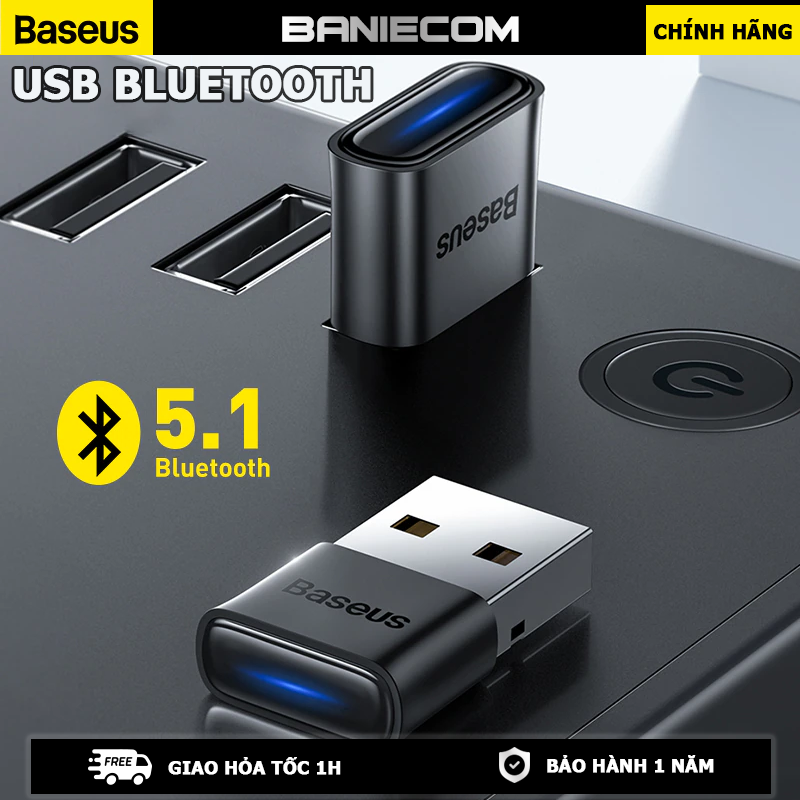 Bộ phát USB Bluetooth 5.1 không dây - dùng cho win 8 - 10 trên PC, Tivi... - BANIECOM MALL