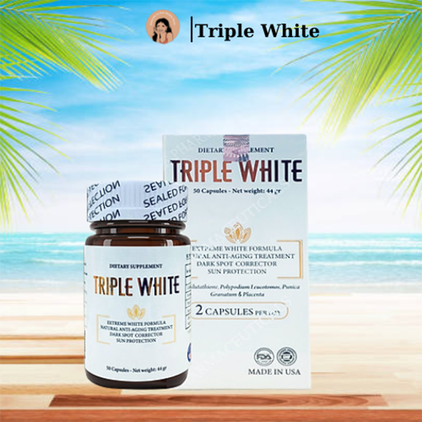 Viên uống trắng da Triple White - Viên uống Glutathion 1200mg, trắng da, mờ nám. | BigBuy360 - bigbuy360.vn