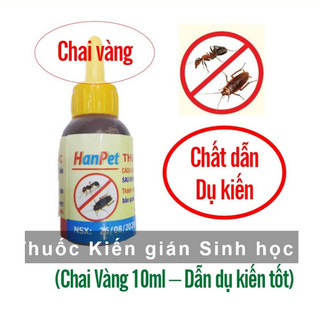 Thuốc diệt kiến sinh học (chai vàng 10ml) dẫn dụ kiến tốt hơn kiến bu nhiều hơn nên diệt kiến hiệu quả hơn