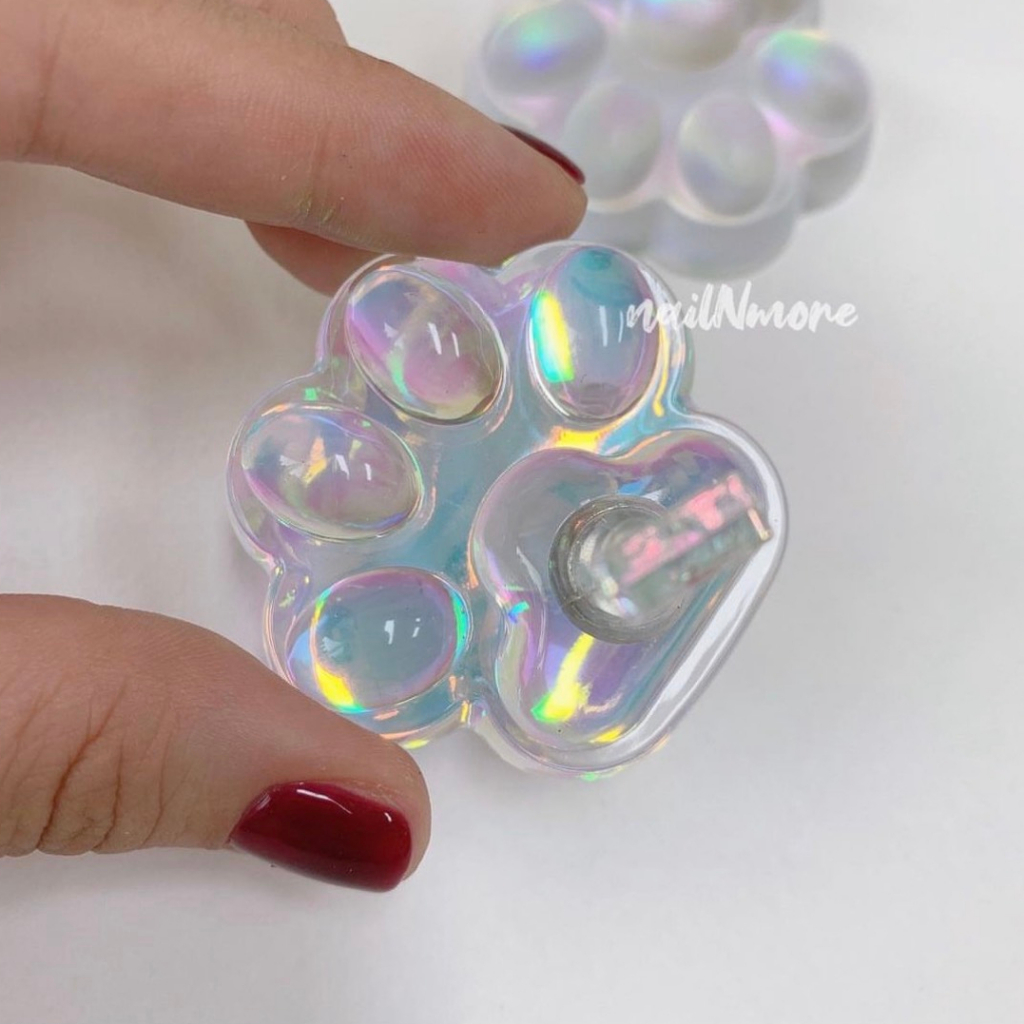 Set đế gắn móng mẫu chân mèo hologram