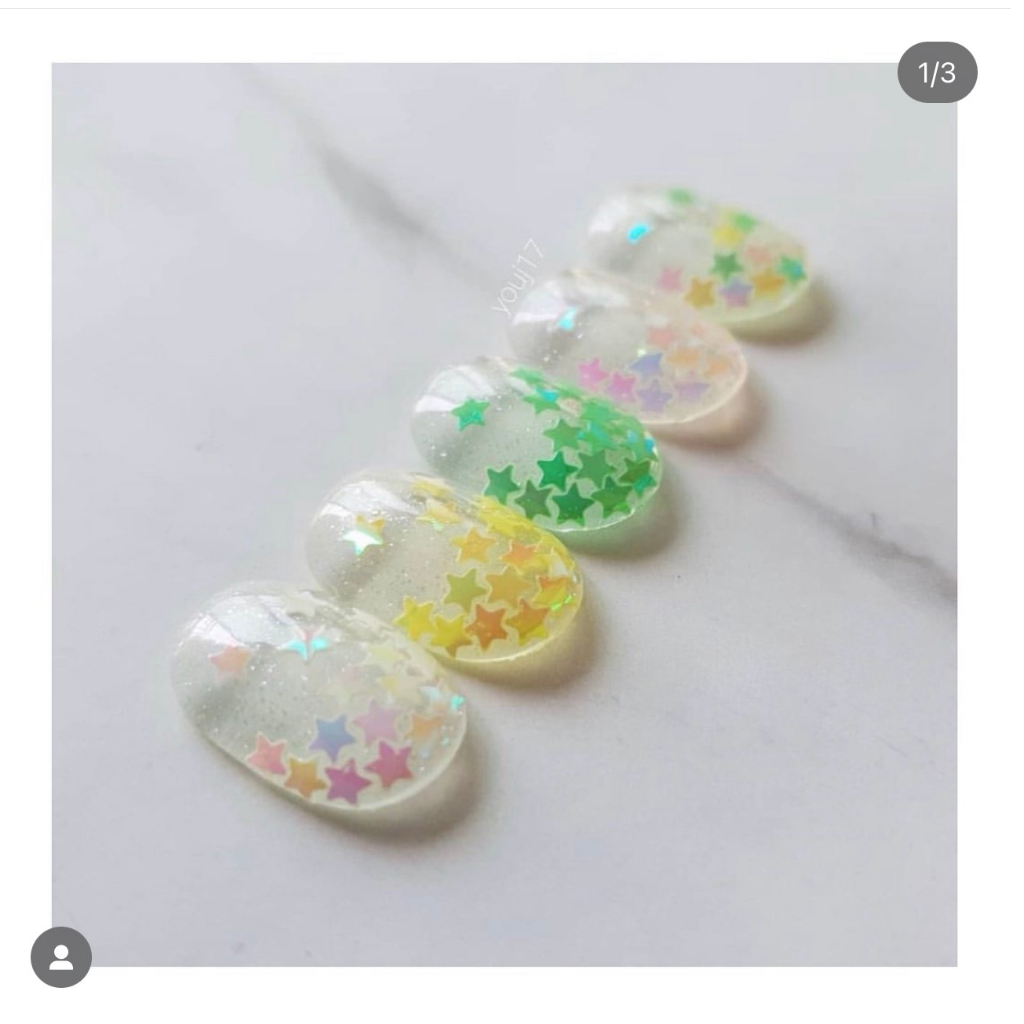 Set nhũ Tim Sao Hologram Hàn Quốc