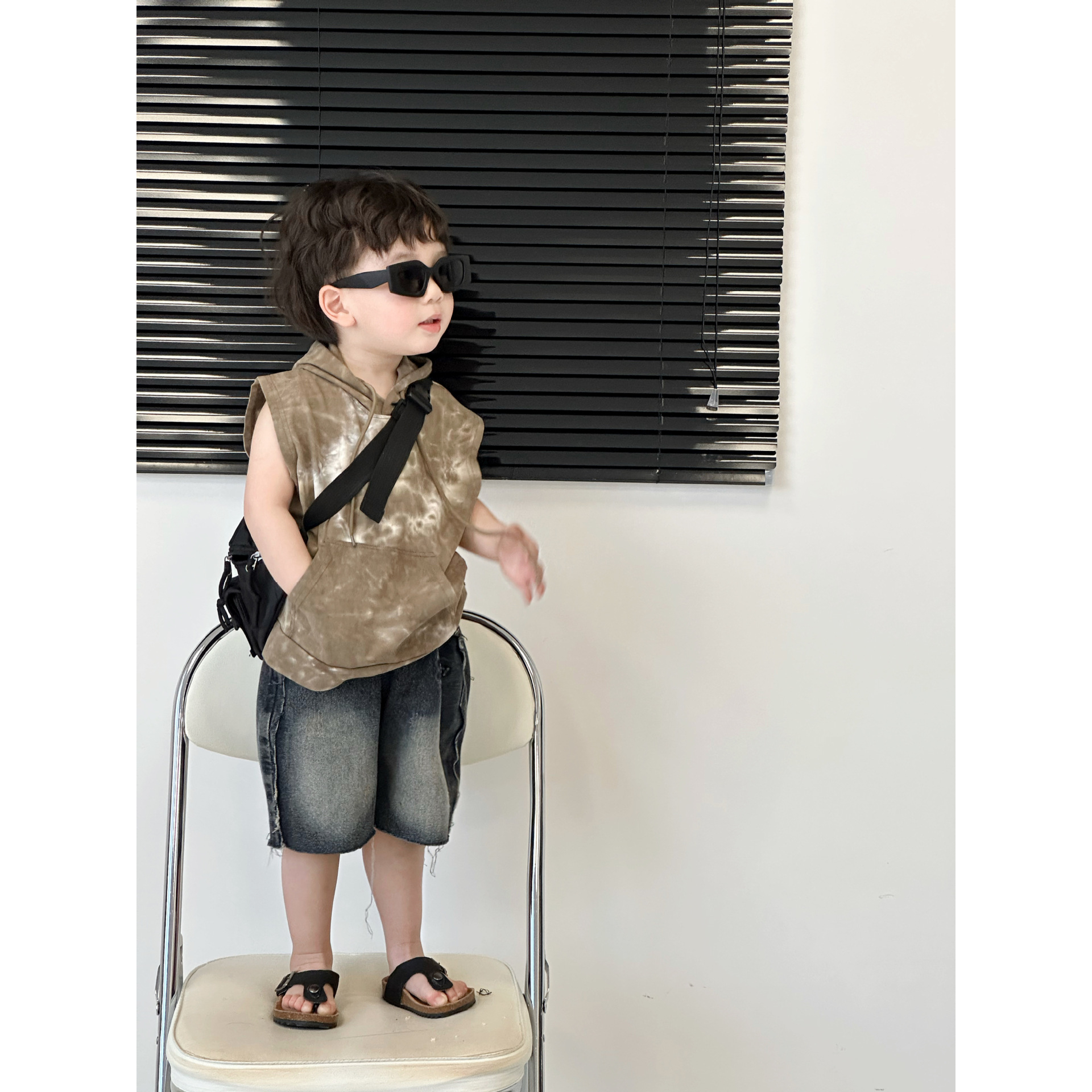 Quần áo trẻ em, áo sát nách, quần đùi lửng Pumpkid, cotton mỏng nhẹ