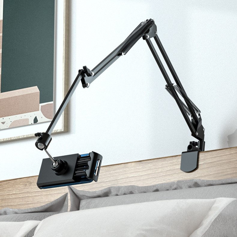 Kẹp ipad đầu giường, giá đỡ ipad đầu giường cạnh bàn xem phim xoay 360 điều chỉnh mọi góc độ