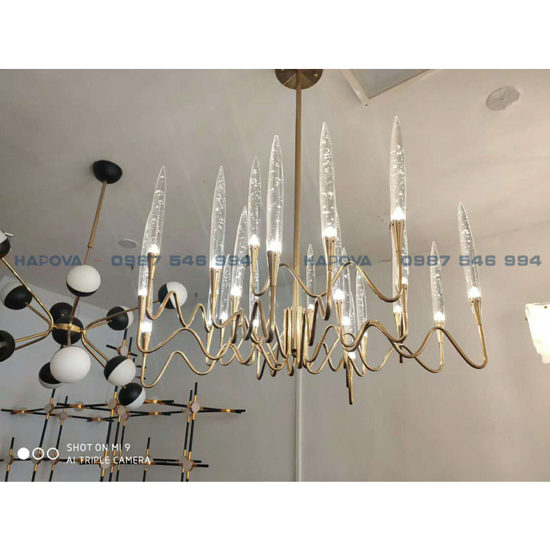 Đèn trần phòng khách HAPOVA DELA 2039 đường kính 1000mm