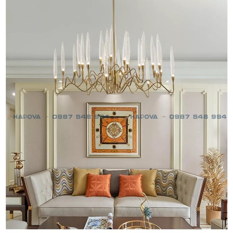 Đèn trần phòng khách HAPOVA DELA 2039 đường kính 1000mm