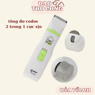 (BH 6 tháng) Tông đơ Codos CP5200 ( 2 in 1 ) cắt lông và mài móng chó mèo tỉa lông chân chó và giũa móng chó mèo