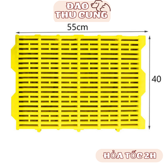 Tấm nhựa ghép sàn chuồng chó mèo 40x55cm (1,4kg) tấm ghép sàn chó Sàn nhựa chó siêu bền bảo hành 12 tháng