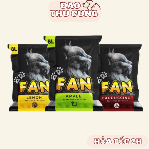 Fan 8L Cát vệ sinh cho mèo loại khong mùi vón cục nhanh